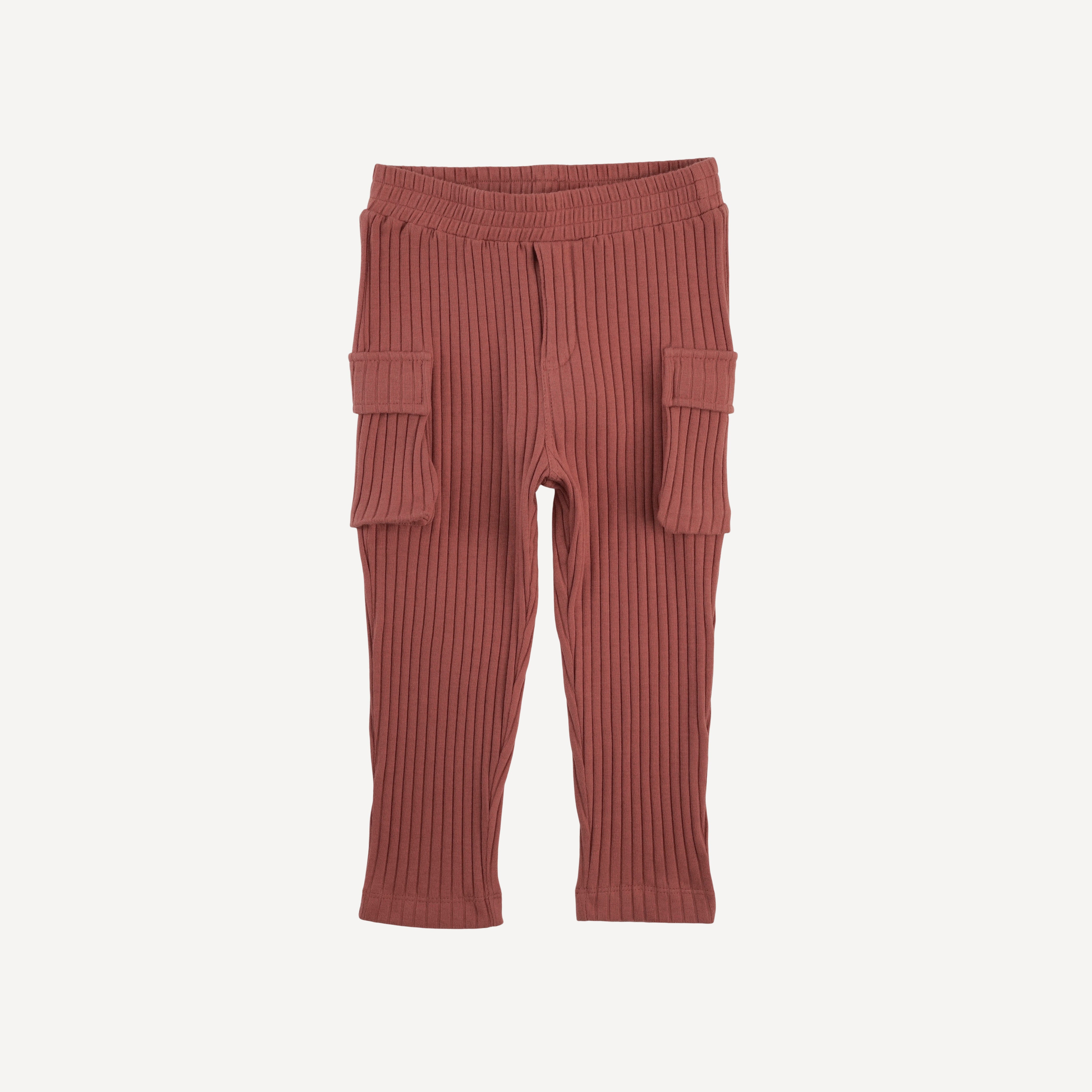 PRESALE skinny cargo pant | auburn | organic cotton wide rib
