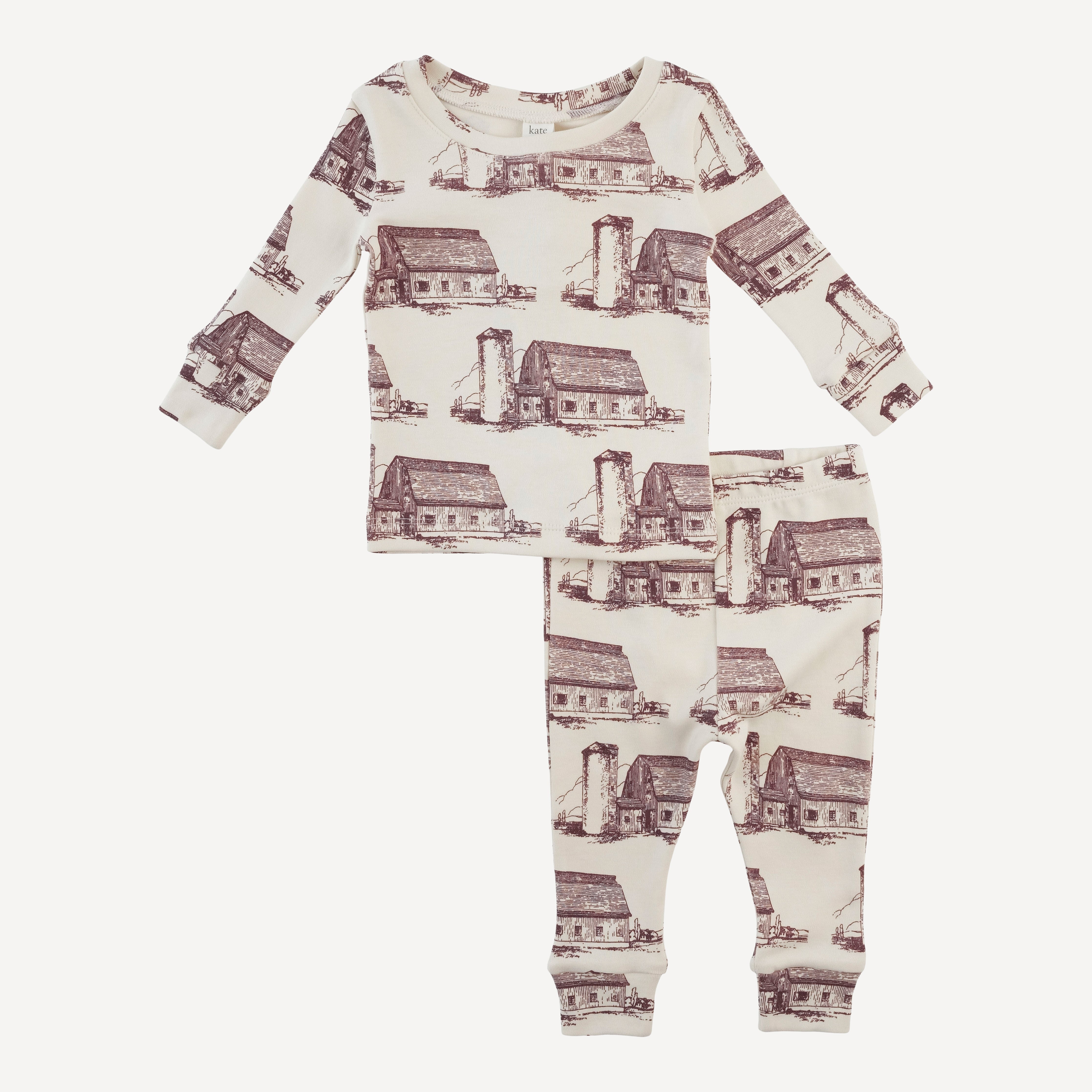 PRESALE long sleeve crew neck pj set | barn | organic cotton interlock