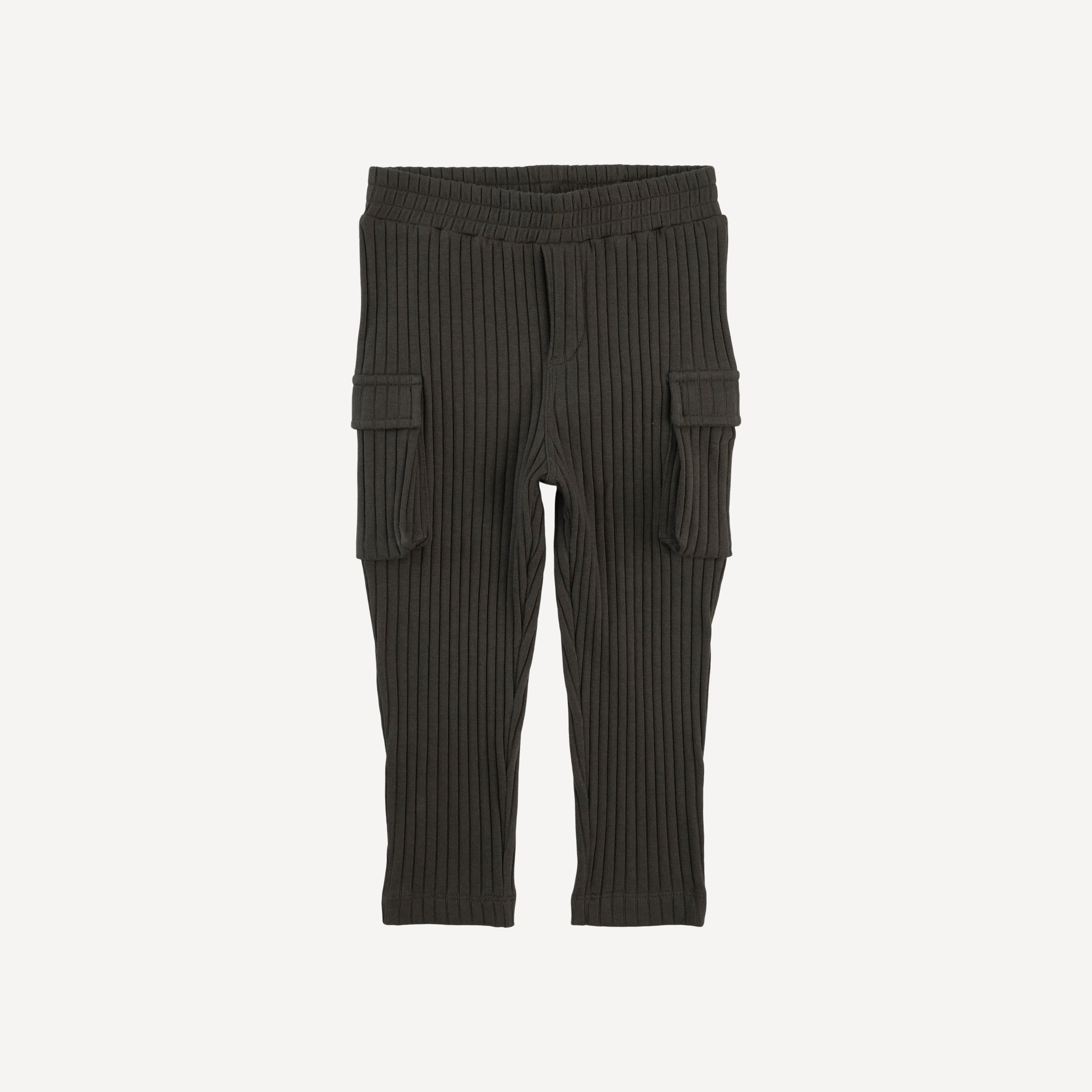 PRESALE skinny cargo pant | beluga | organic cotton wide rib