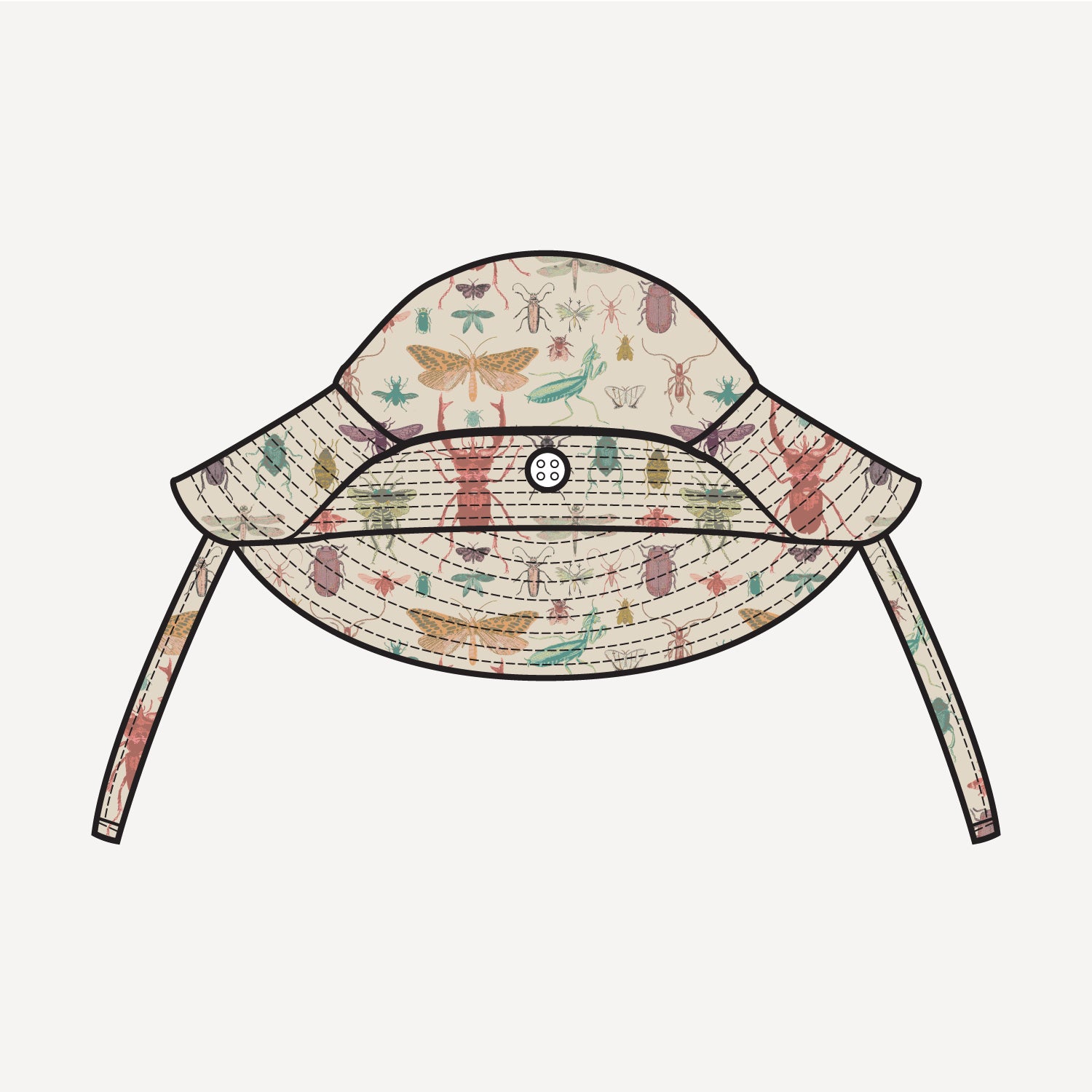 PREORDER button sun hat | insects | modal - W504