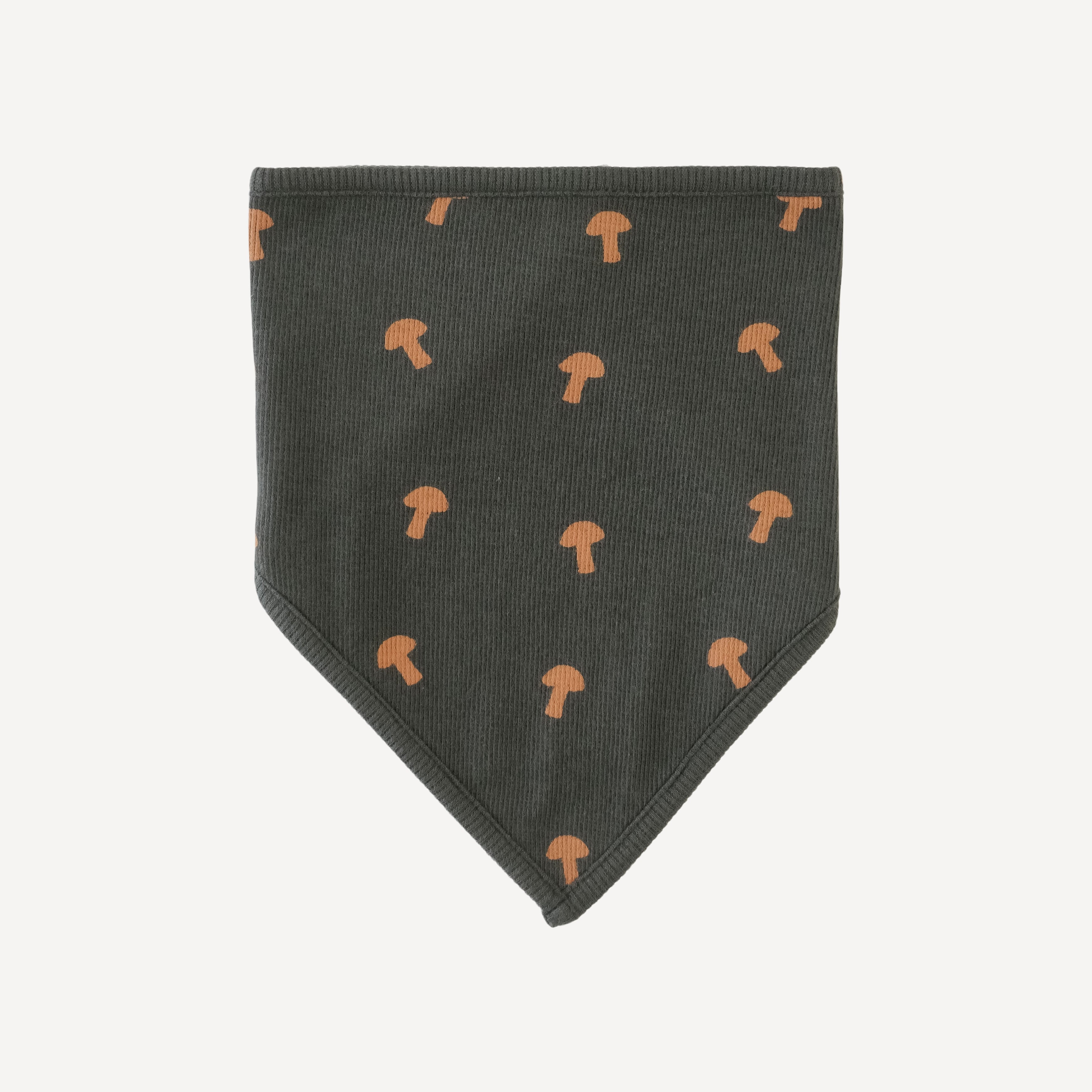 bandana bib cinnamon tiny mushroom organic cotton skinny rib kate