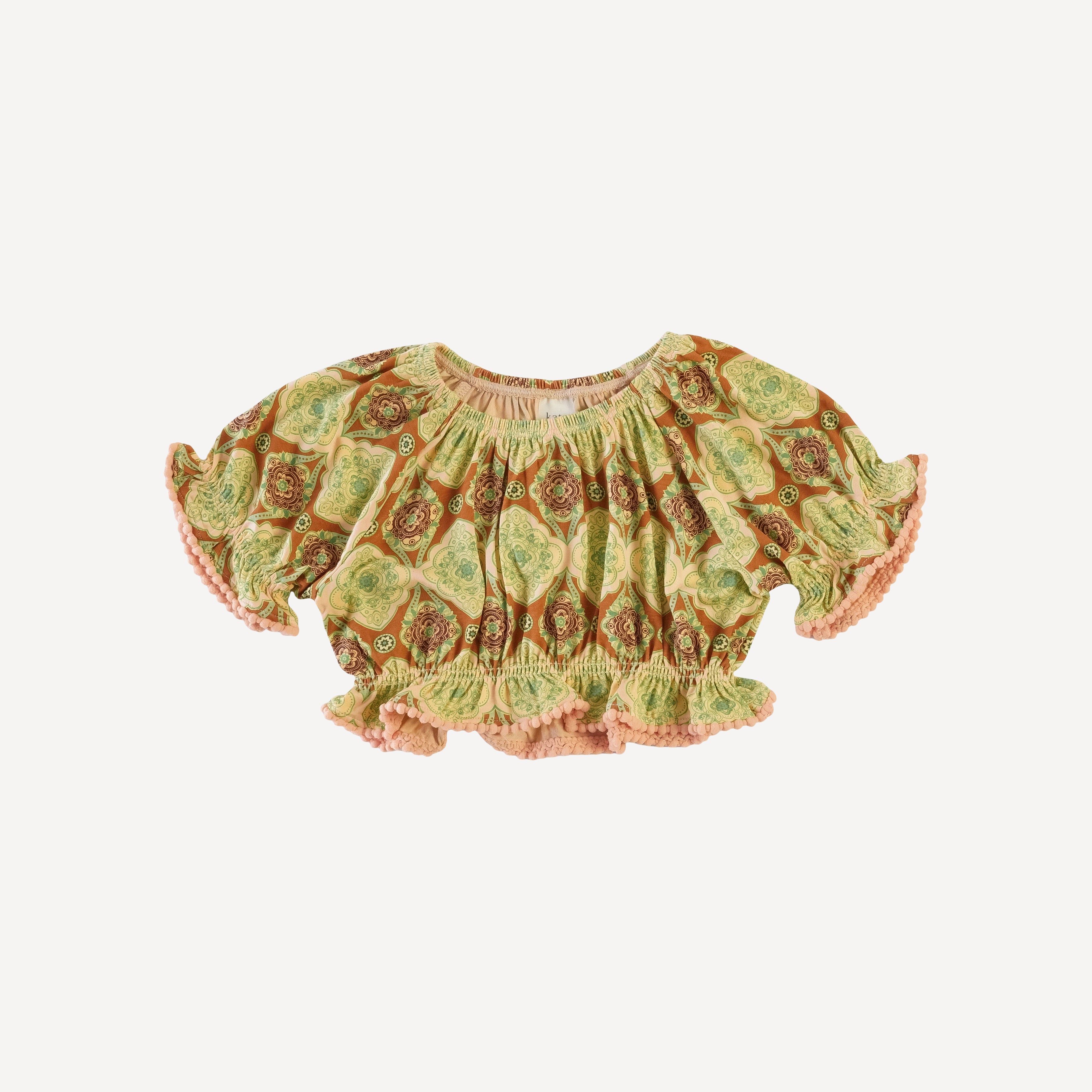 Kate Quinn Baby and Childrens Clothing Short Sleeve Pom Pom Bubble