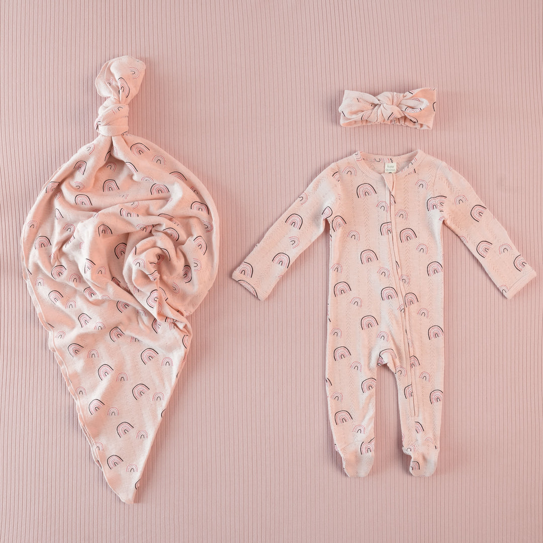 pink tiny rainbow set