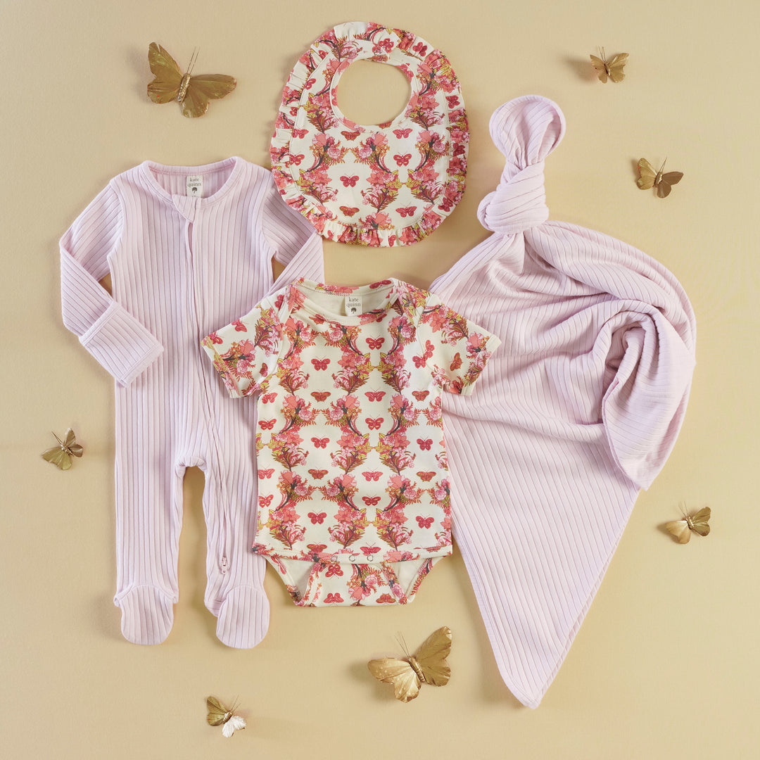 pink floral butterfly set