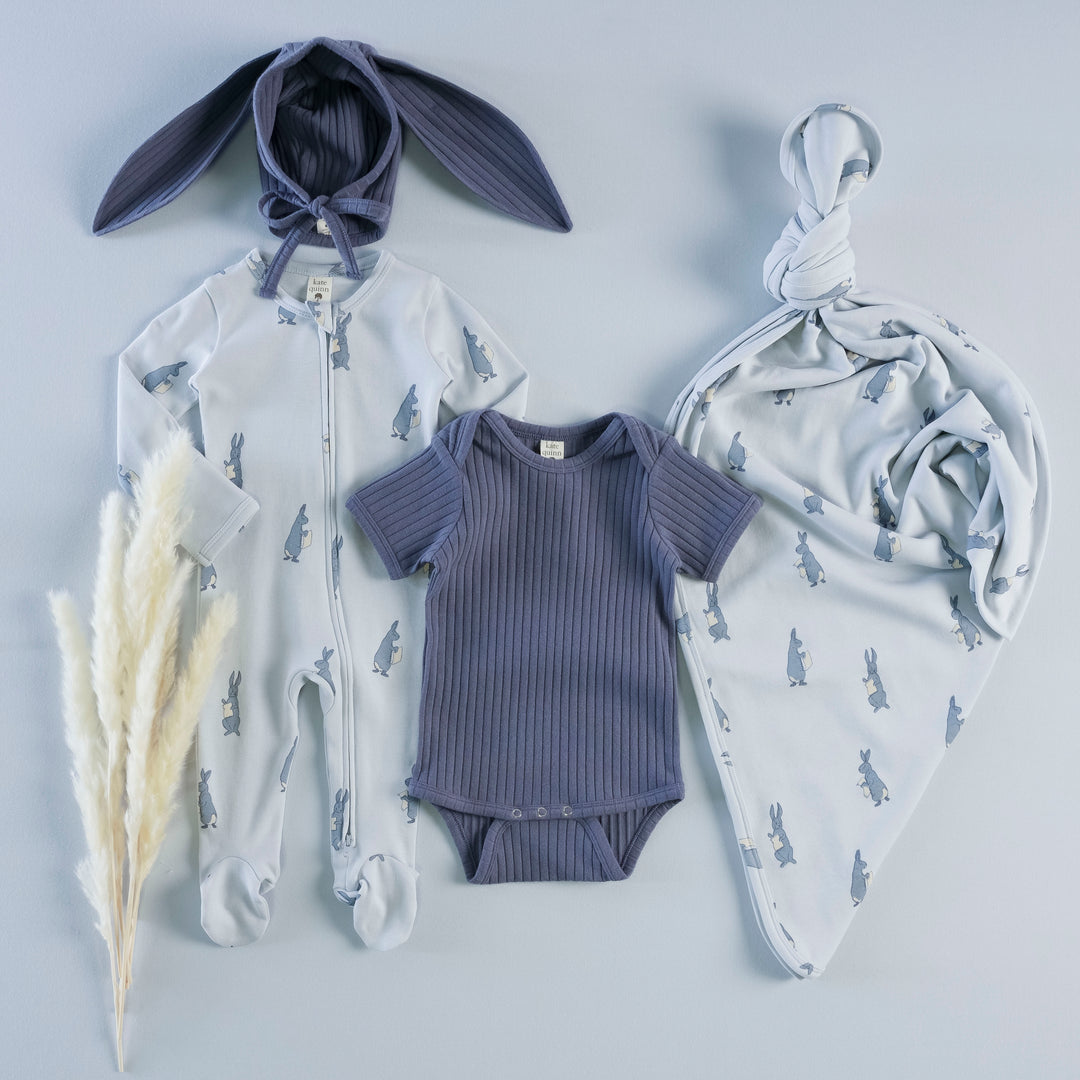 arctic rabbit + stone blue set