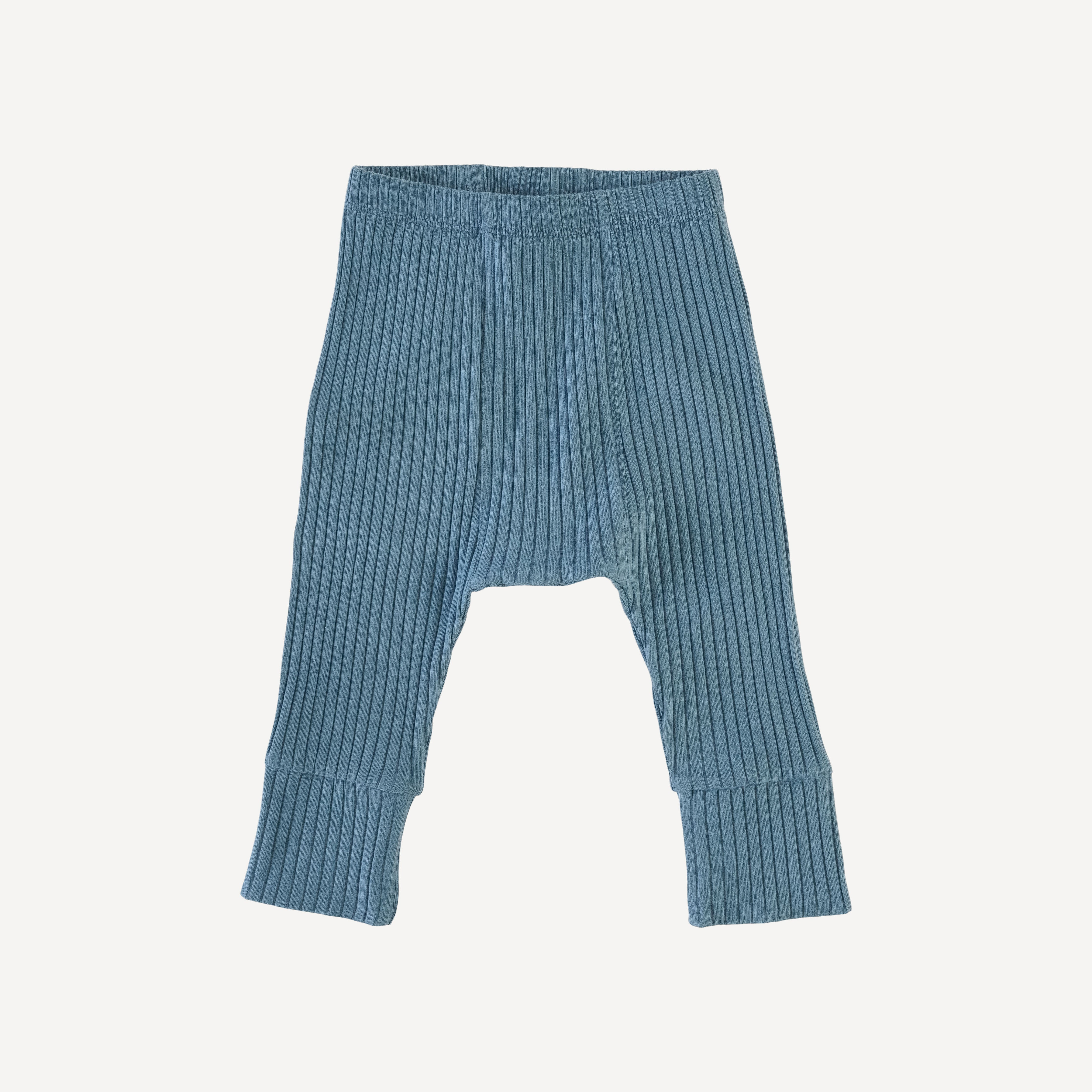 classic panda pant stone blue organic cotton wide rib kate quinn