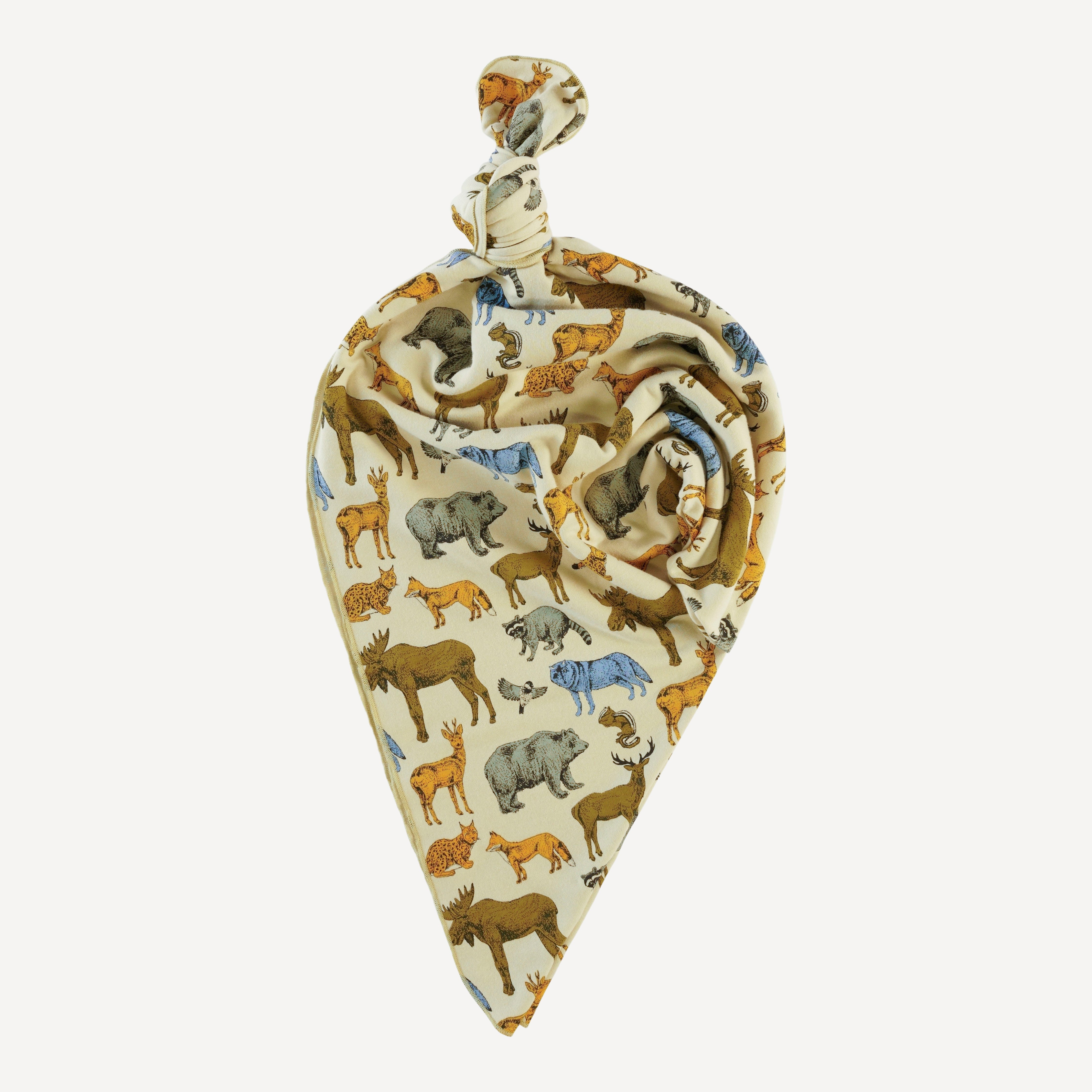 single layer blanket | forest animals | organic cotton interlock