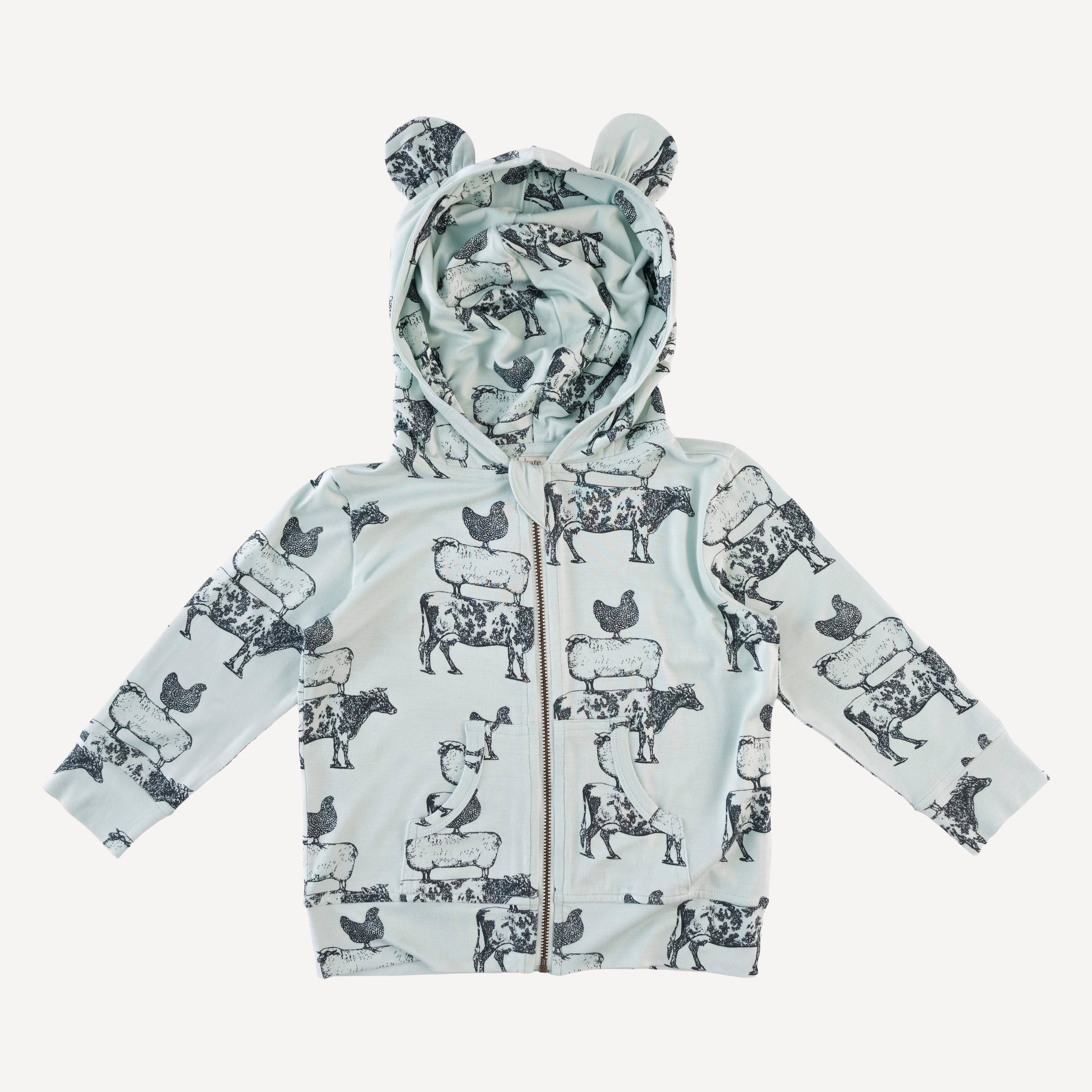 katieケイティ☆25th baby bear stadium jumper long sleeve zipper footie | harvest pumpkin | bamboo – kate quinn