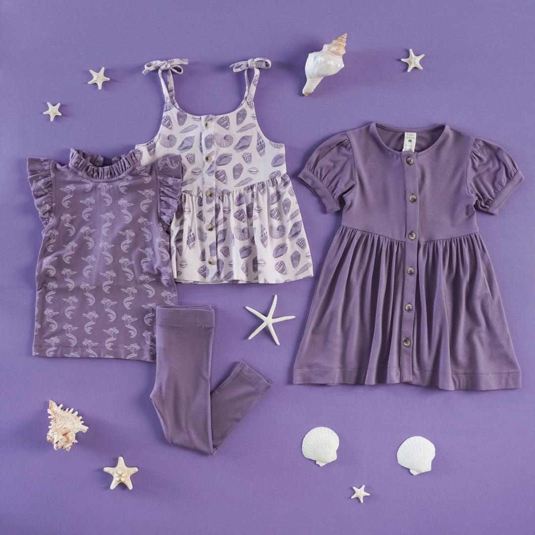 purple shell party + dusty plum set