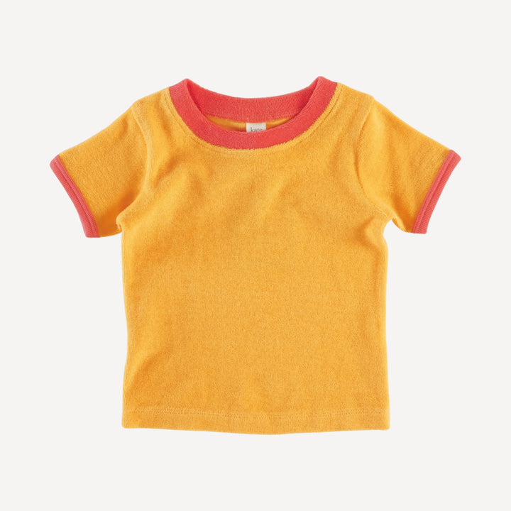 ringer tee | orange | organic cotton terry