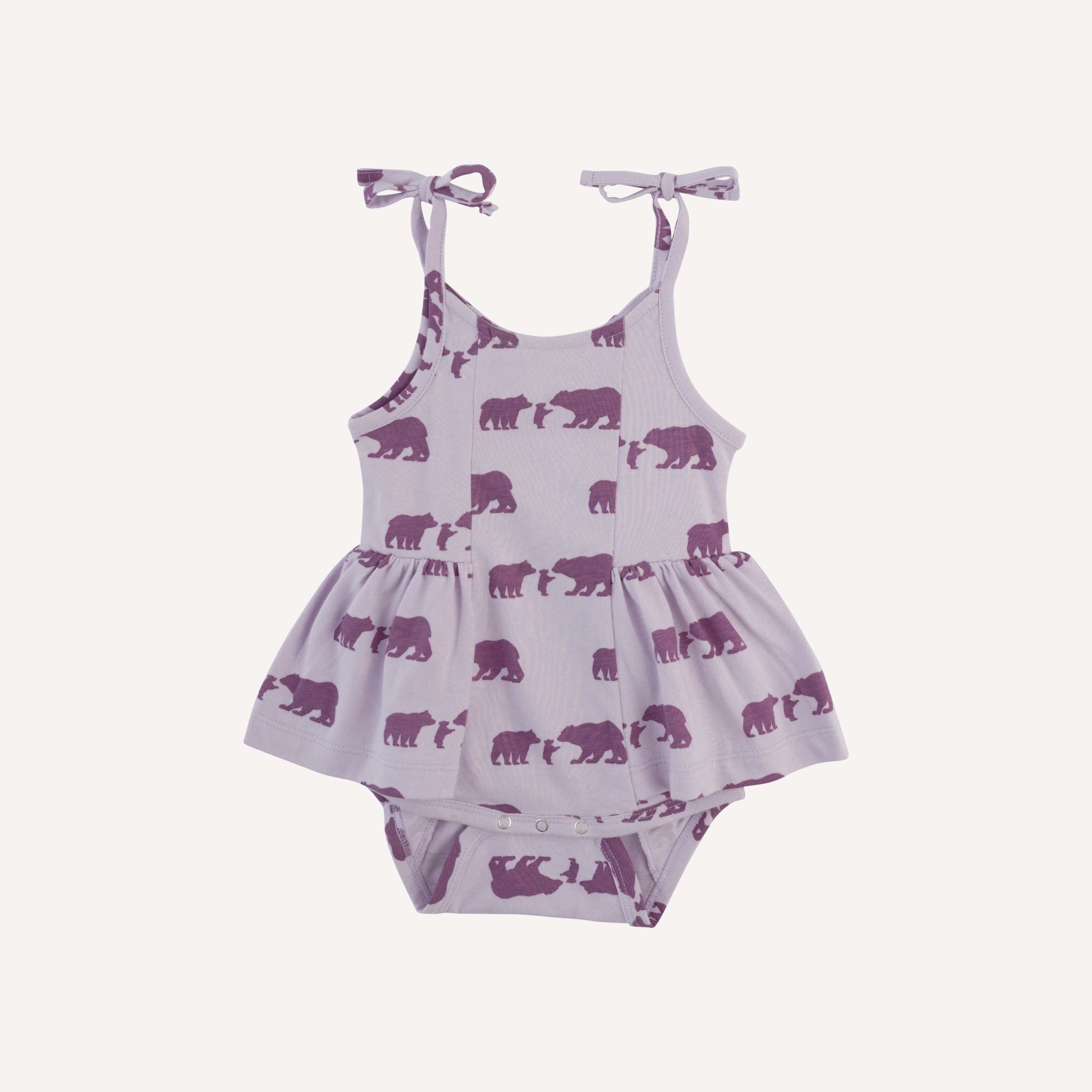spaghetti tie ballerina bubble | three bears | organic cotton jersey