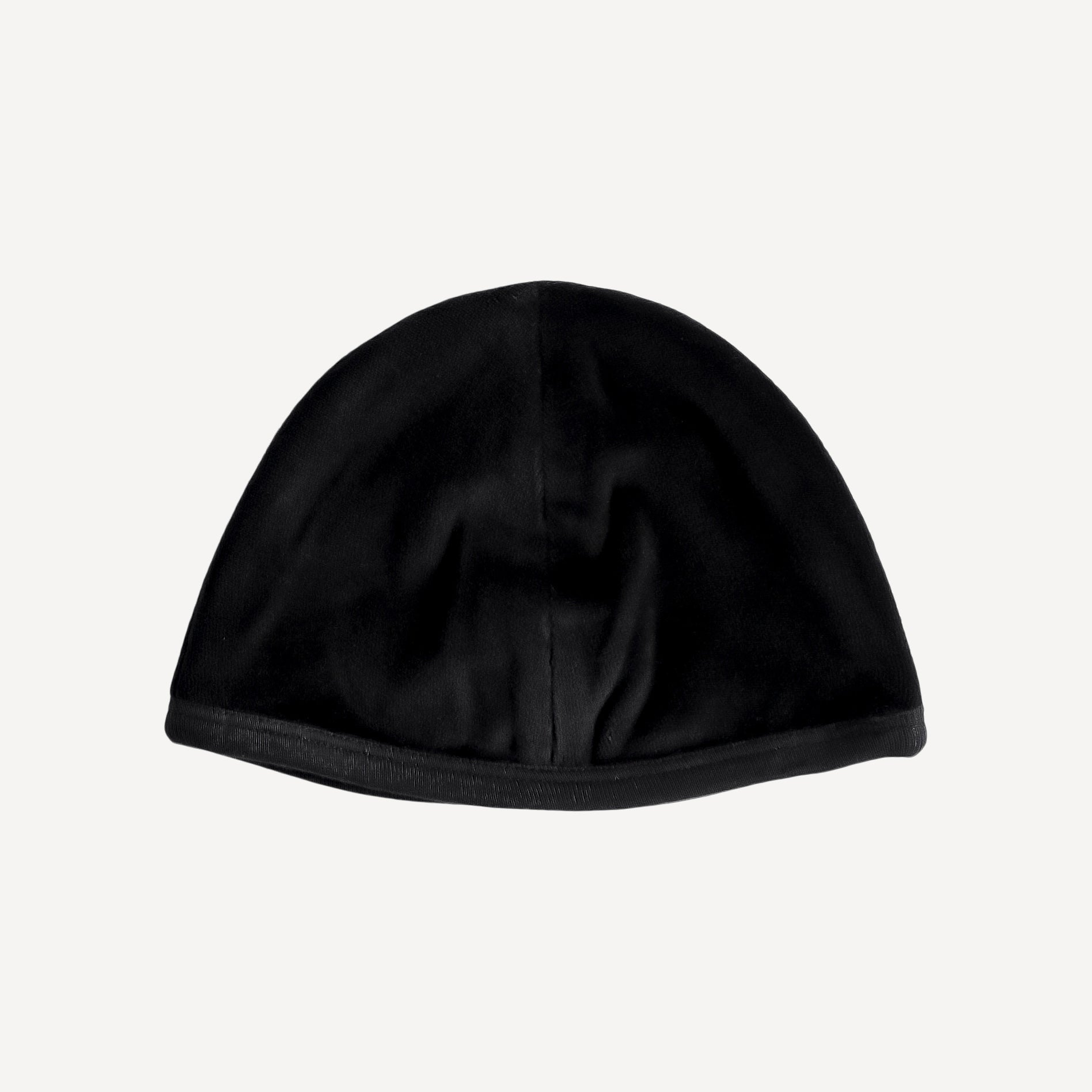 velour beanie black organic cotton velour kate quinn