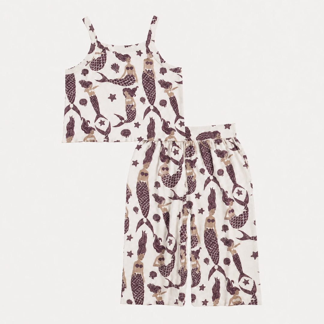 PREORDER jade set | purple mermaids | organic cotton interlock