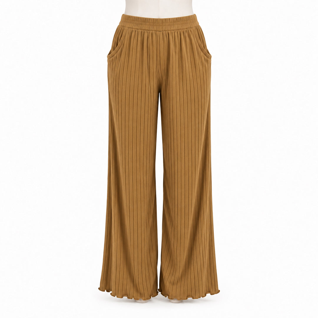 PREORDER womens jade pant | apple cinnamon | organic cotton wide rib