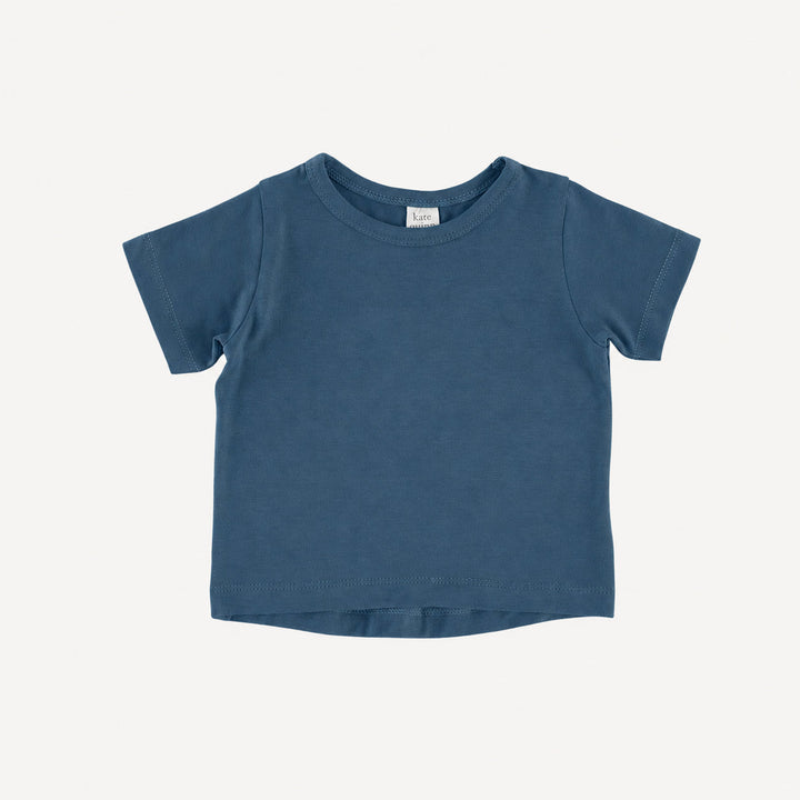 PREORDER short sleeve essential boxy tee | opal | organic cotton interlock