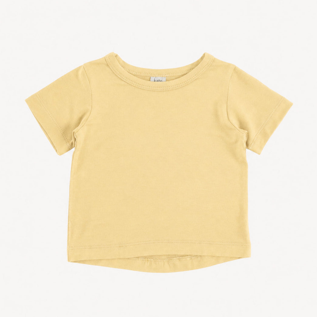 PREORDER short sleeve essential boxy tee | butter yellow | organic cotton interlock