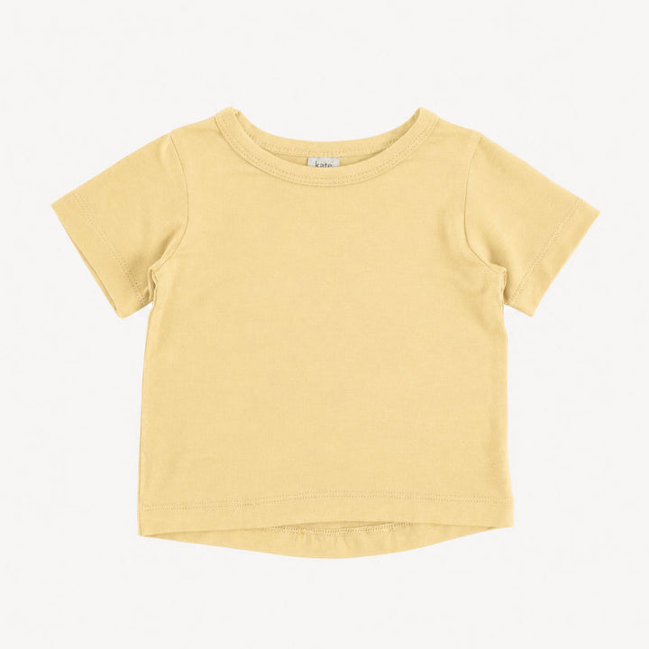 PREORDER short sleeve essential boxy tee | butter yellow | organic cotton interlock