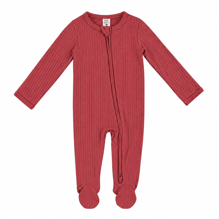 PREORDER long sleeve two way zipper footie | american beauty | woods rib