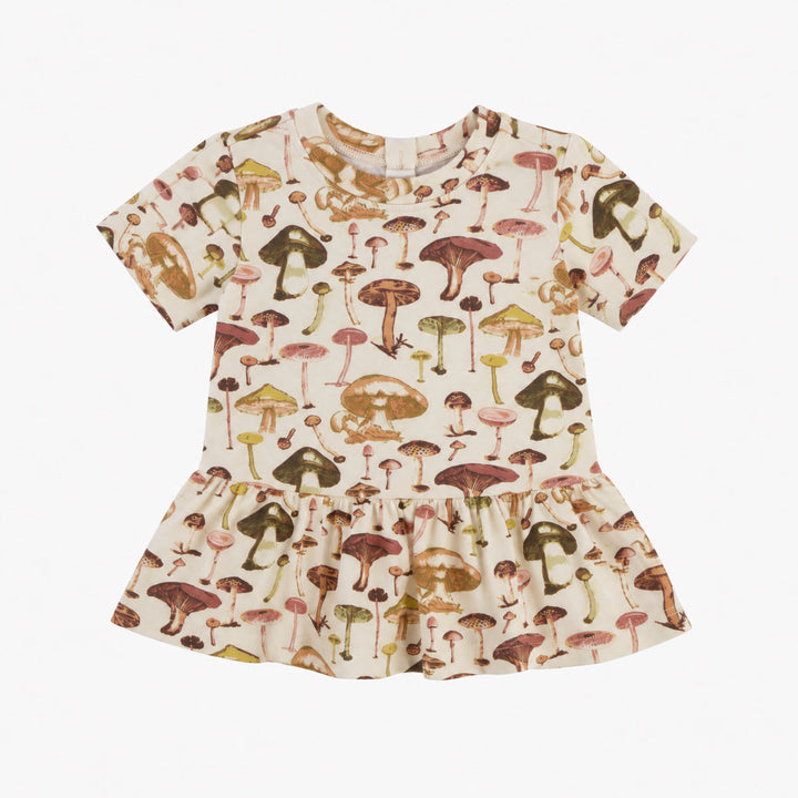 PREORDER short sleeve kate top | litho mushroom | modal