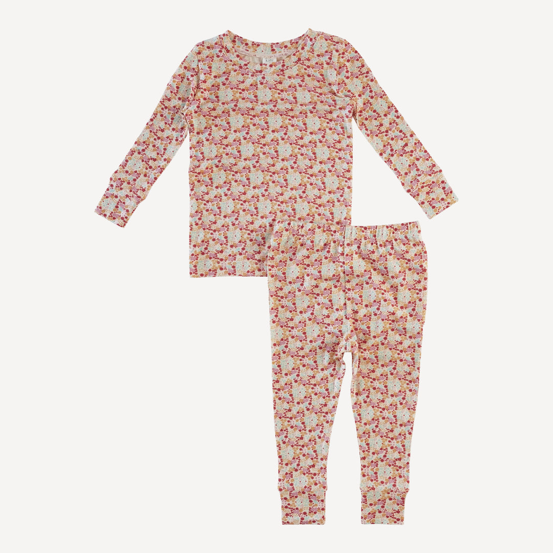 long sleeve crew neck pj set | 100 acre calico | bamboo