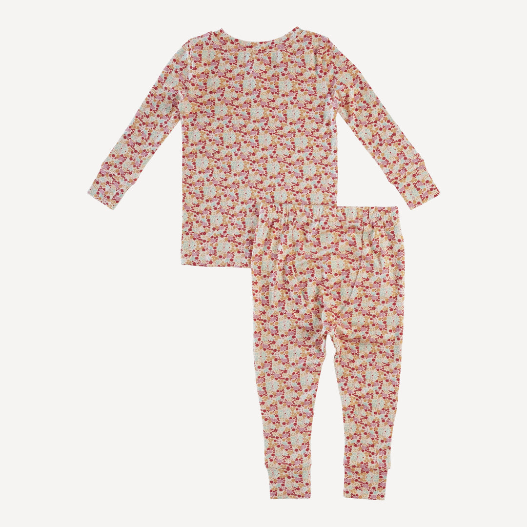 long sleeve crew neck pj set | 100 acre calico | bamboo