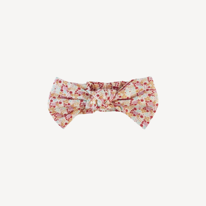 large bow elastic headband | 100 acre calico | bamboo