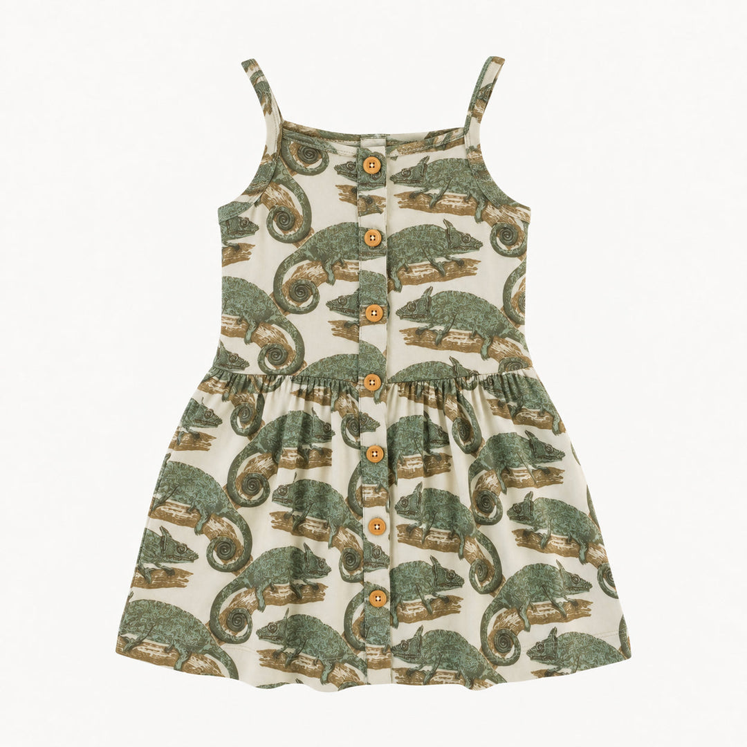 PREORDER button sun dress | chameleon | modal