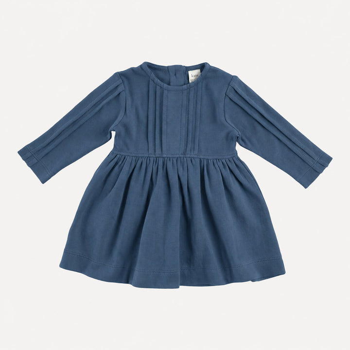 PREORDER long sleeve ruby dress | opal | organic cotton interlock