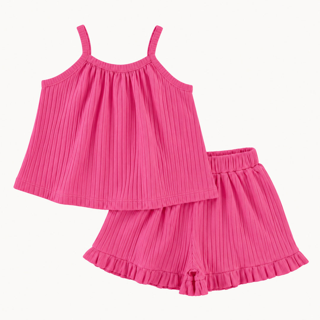 PREORDER lively set | hibiscus | organic cotton wide rib