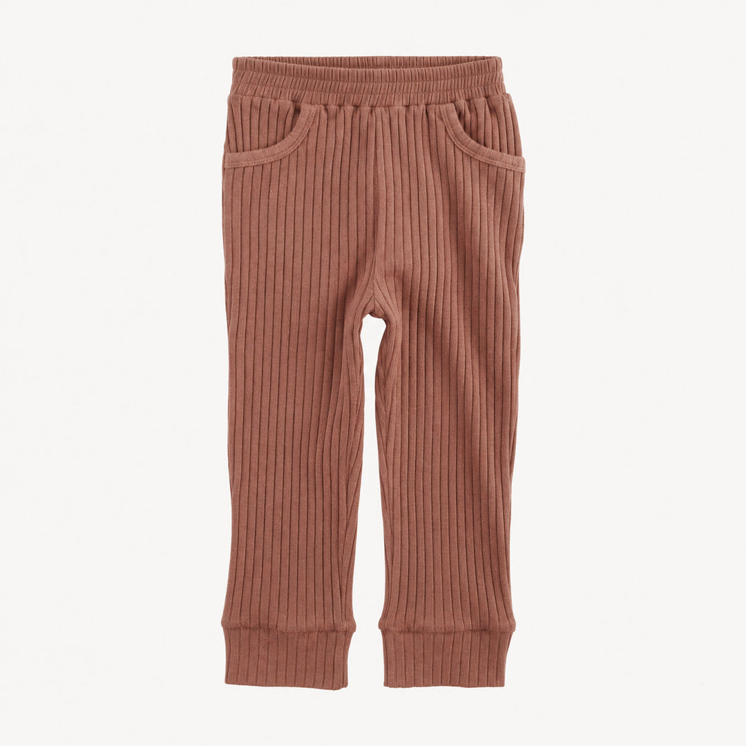 PREORDER cuffed pocket jogger | patina | organic cotton wide rib
