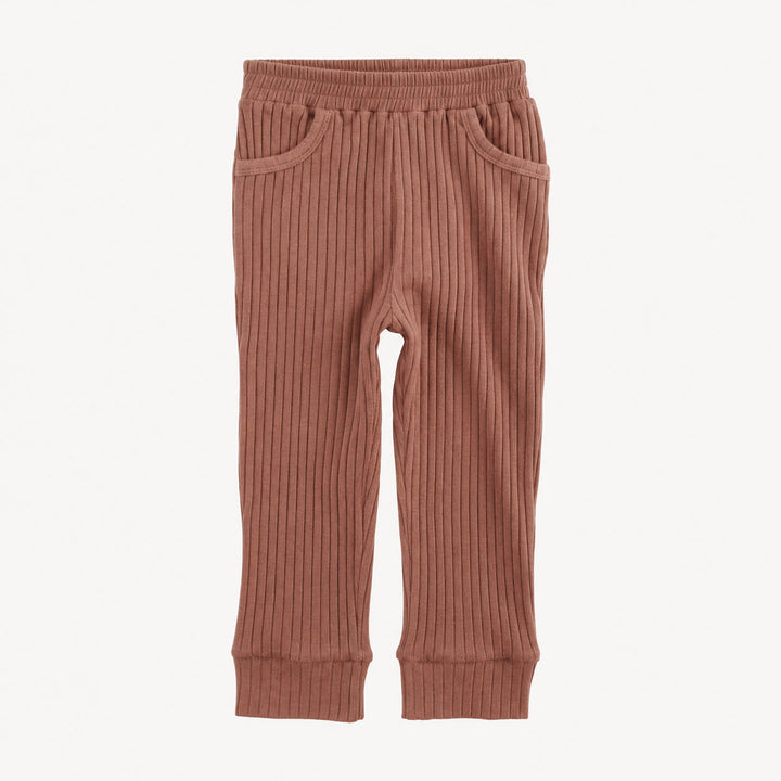 PREORDER cuffed pocket jogger | patina | organic cotton wide rib