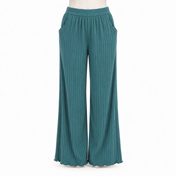 PREORDER womens jade pant | sea pine | organic cotton wide rib