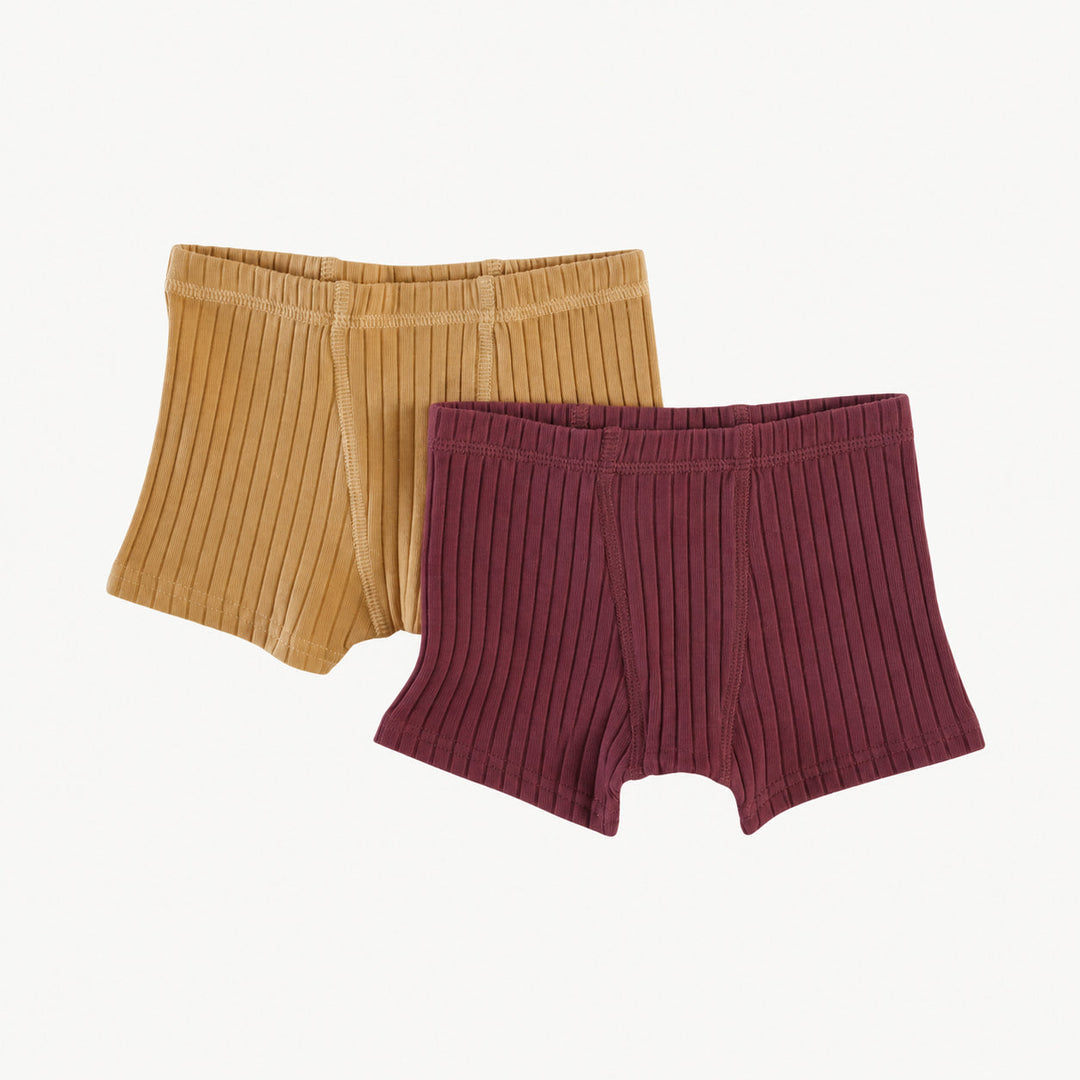 PREORDER boxer set of 2 | apple cinnamon | organic cotton wide rib