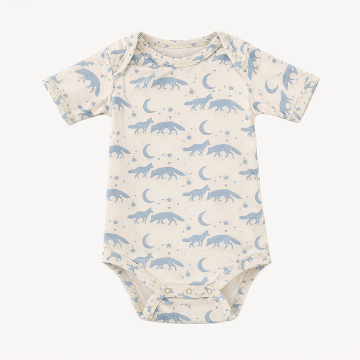 short sleeve lap neck bodysuit | coyote moon | organic cotton interlock