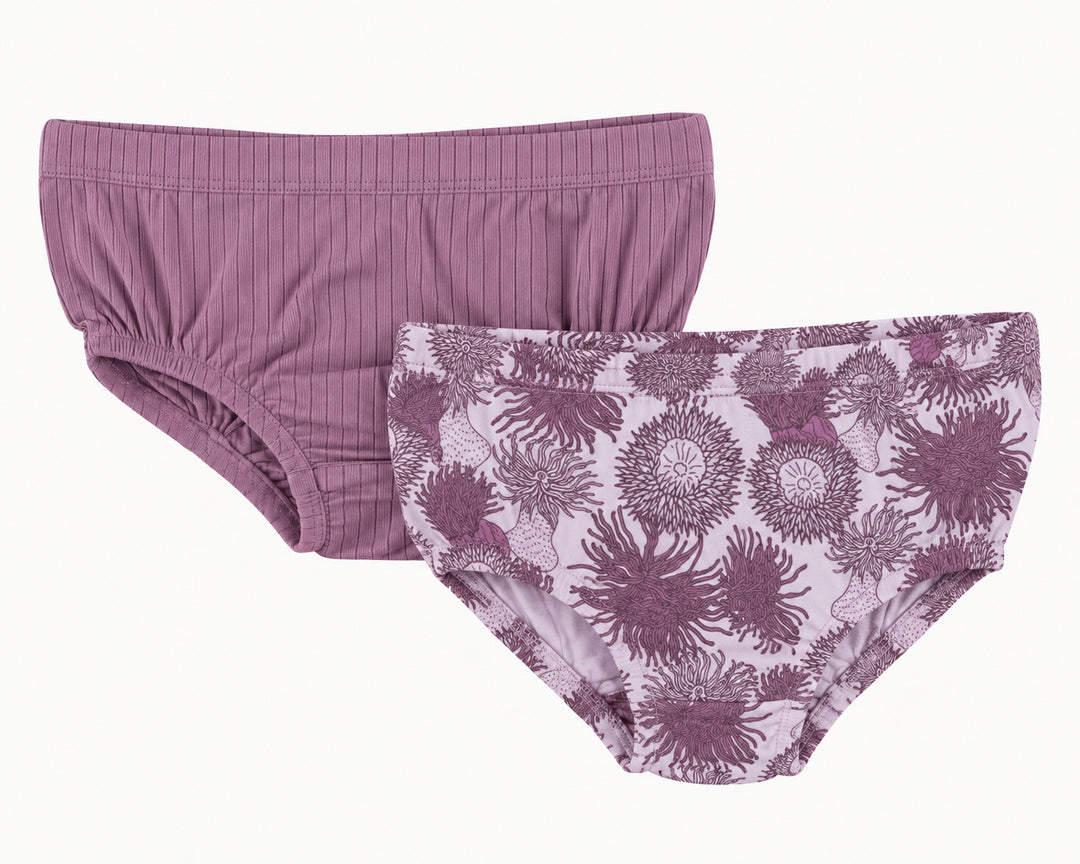 PREORDER underwear set of 2 | purple anemone | modal