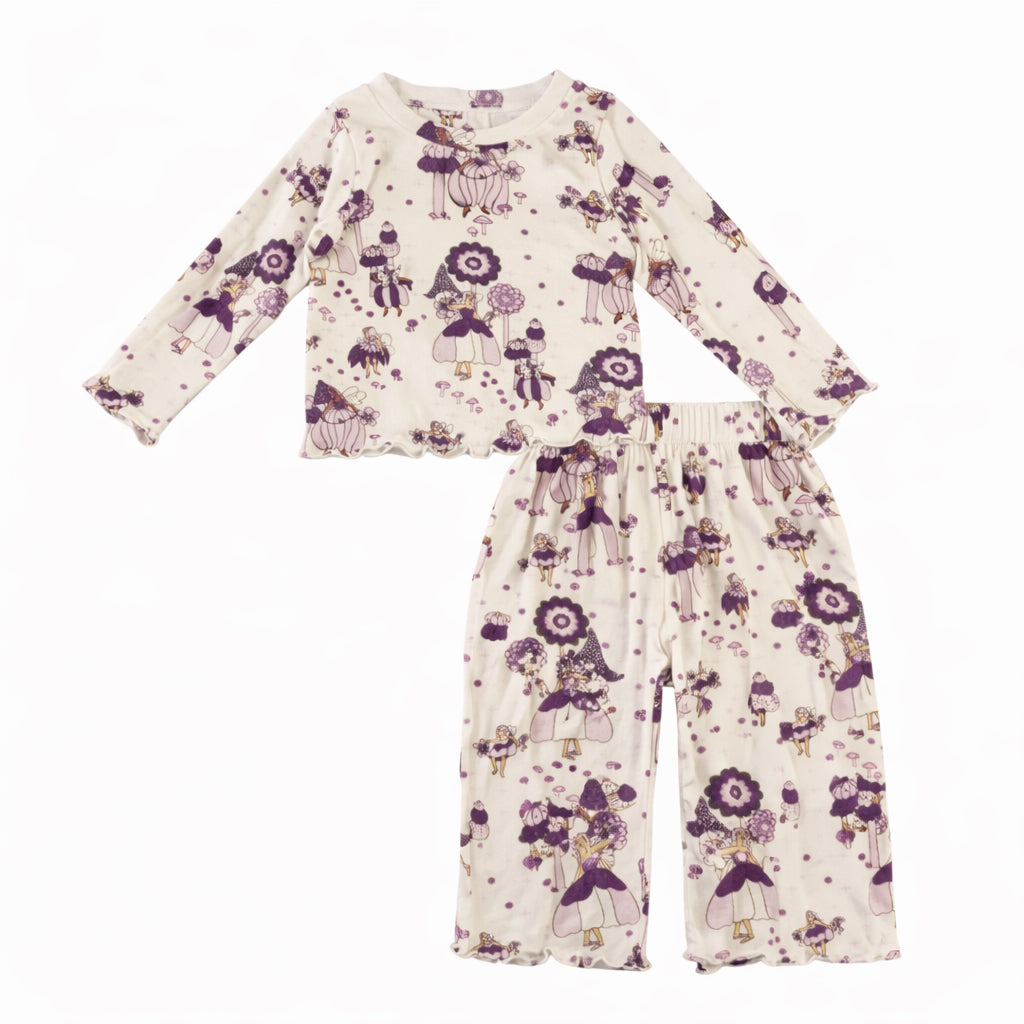 long sleeve jade set | sugar plum fairy | organic cotton flat rib