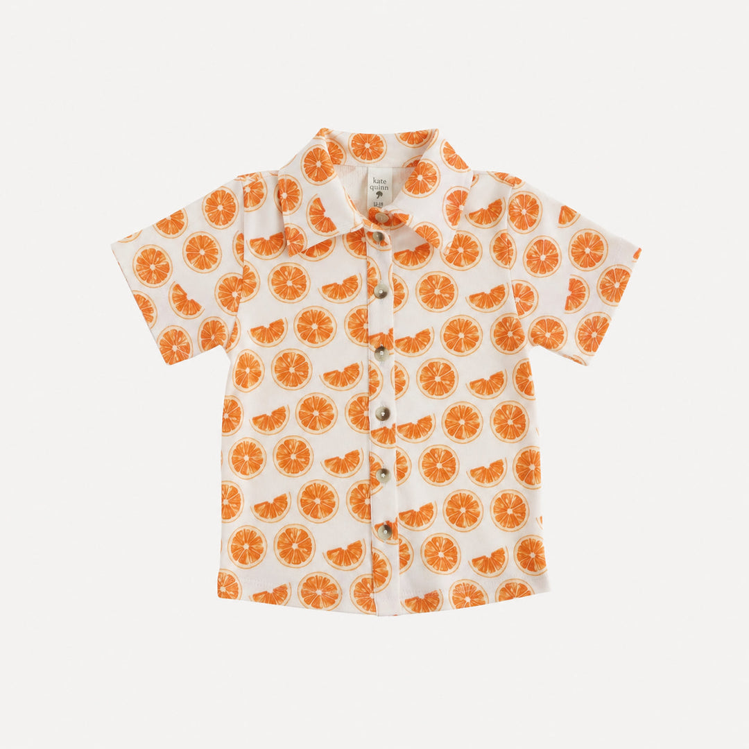 PREORDER short sleeve hawaiian shirt | orange slices | bamboo