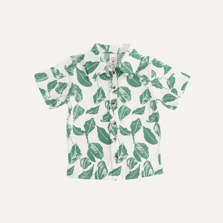 PREORDER short sleeve hawaiian shirt | jade leaf | bamboo