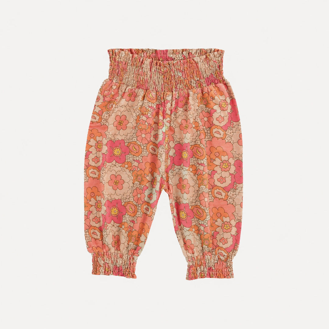 PREORDER smocked waist bubble pant | mod 60s burst | bamboo