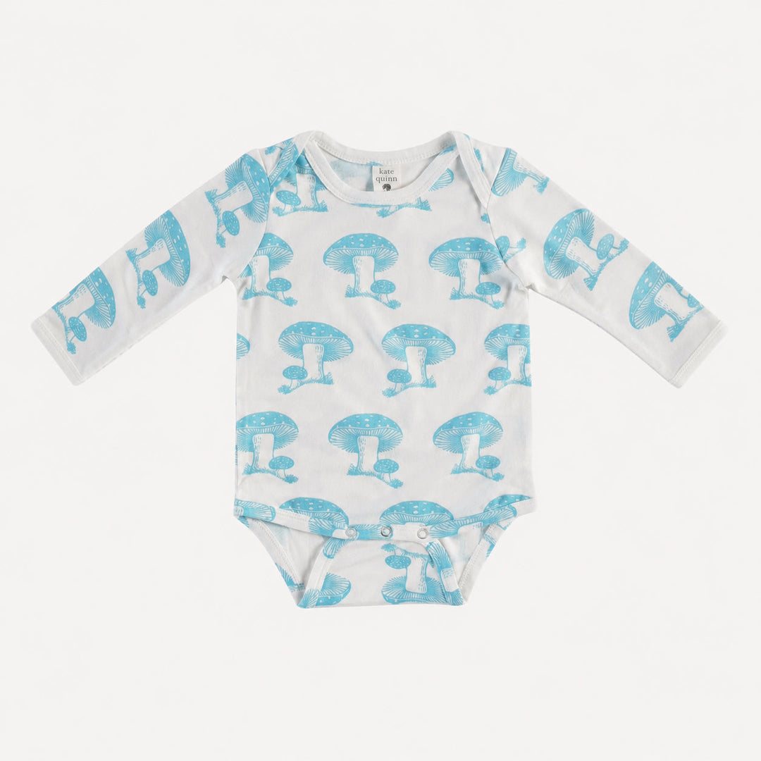 PREORDER long sleeve lap neck bodysuit | grotto toadstool | bamboo