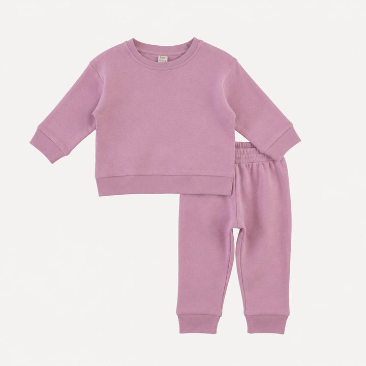 PREORDER long sleeve cuffed jogger set | valarian | organic cotton interlock