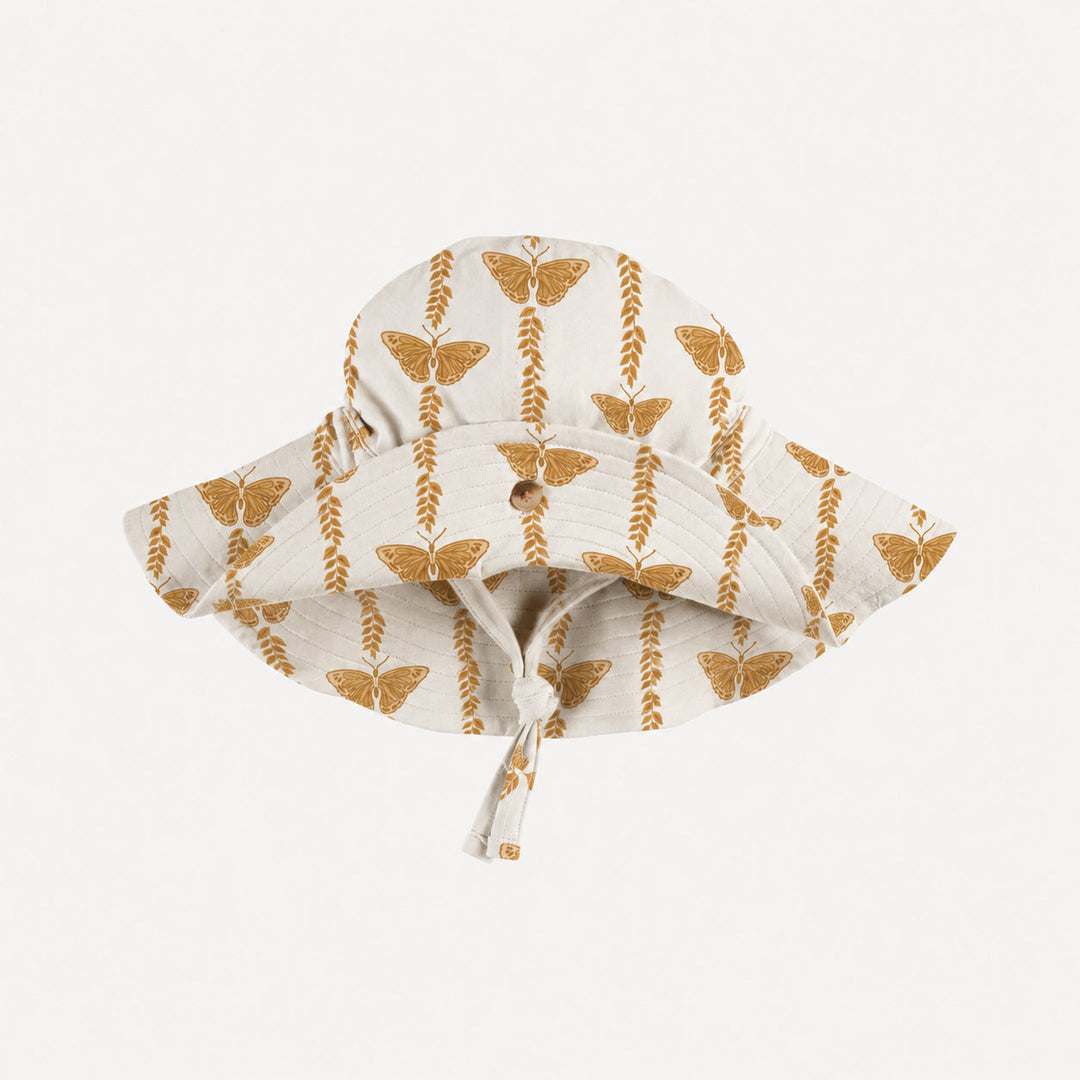 PREORDER button sun hat | butterfly vine | bamboo