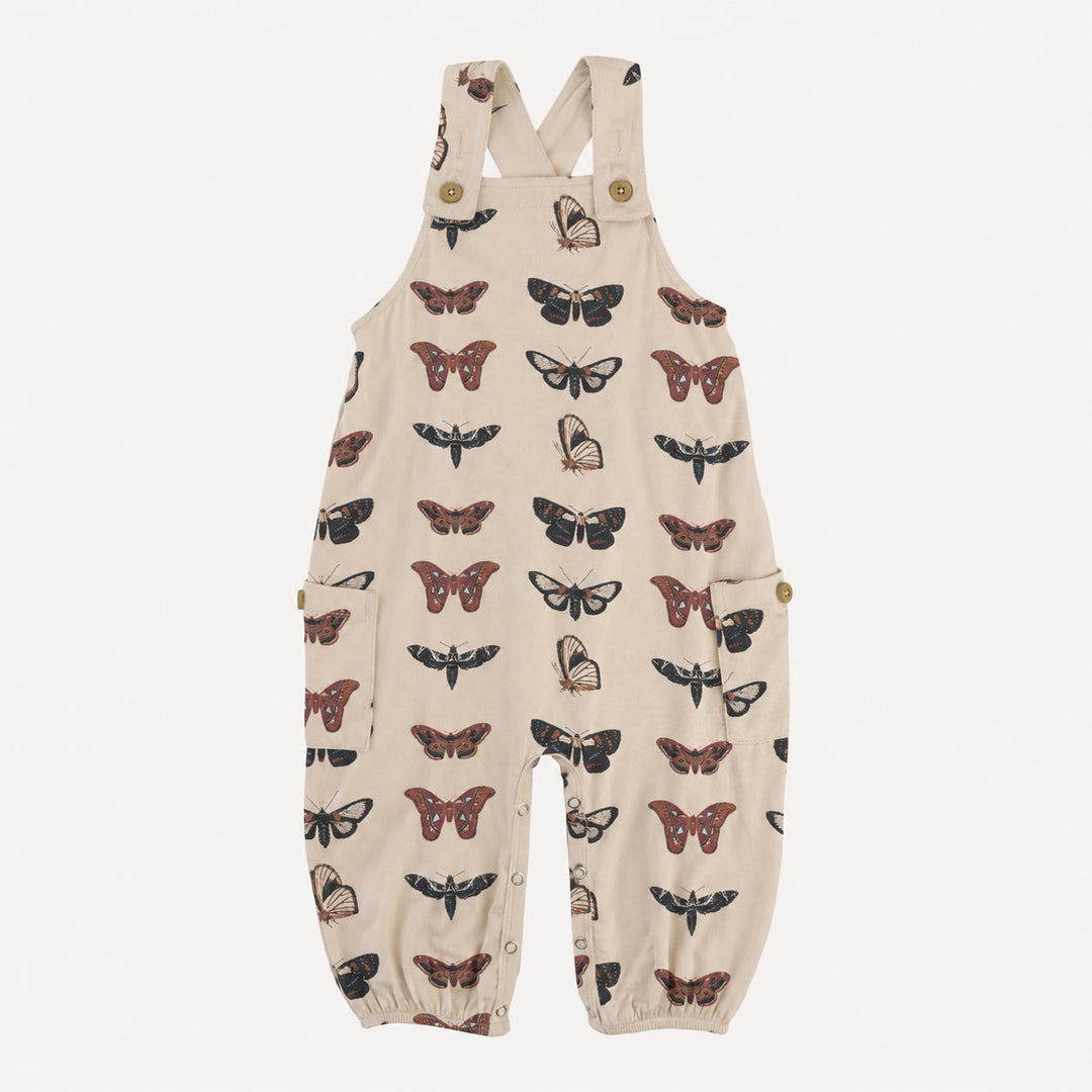 PREORDER gathered bubble pocket overall | moths | bamboo