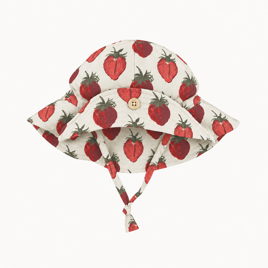 PREORDER button sun hat | strawberry | modal