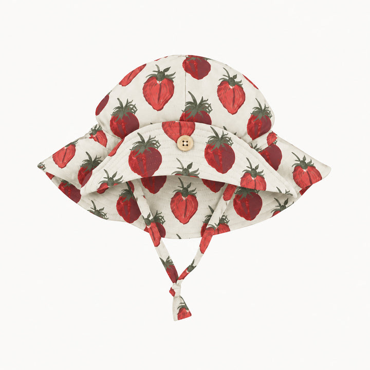 PREORDER button sun hat | strawberry | modal