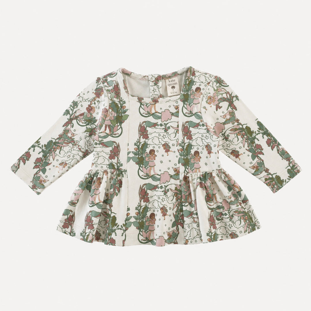PREORDER long sleeve ballerina top | mystical fairies | organic cotton interlock
