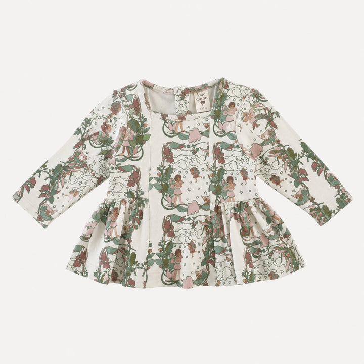 PREORDER long sleeve ballerina top | mystical fairies | organic cotton interlock