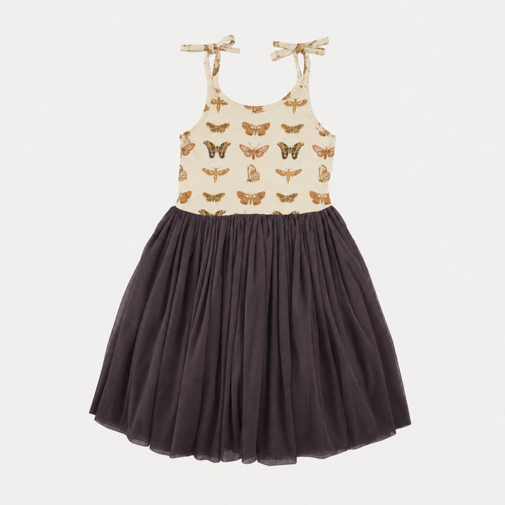 PREORDER! spaghetti tie ballerina tulle dress | neutral moth | bamboo