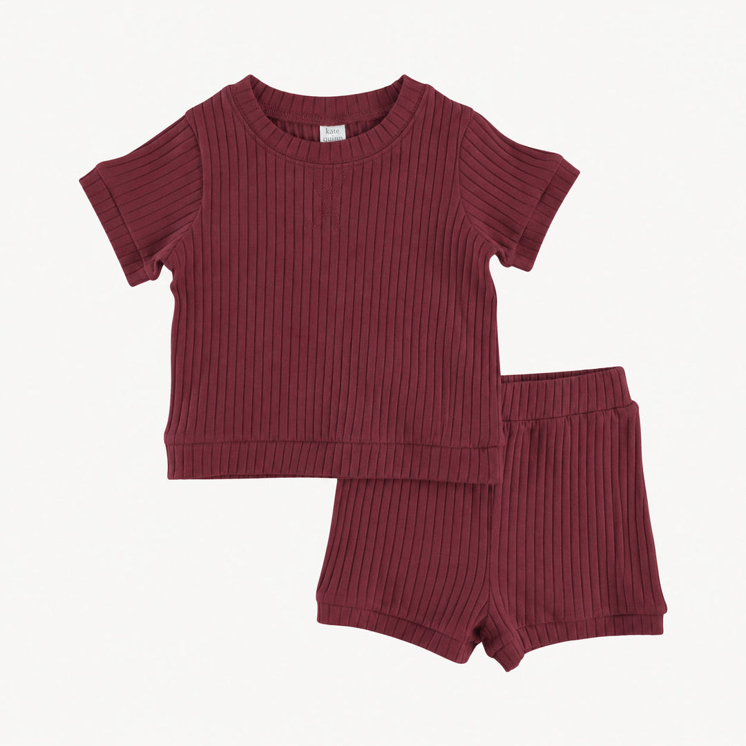 PREORDER jamie set | wild ginger | organic cotton wide rib