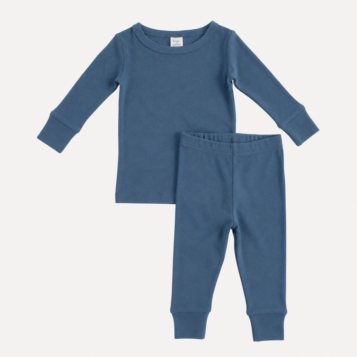 PREORDER long sleeve pj set | opal | organic cotton interlock